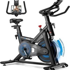 OWLSKY Exercise Bike with App – Magnetic Resistance Indoor Cycling Bike, 300 lbs Capacity, Quiet Home Gym Cardio Bike
