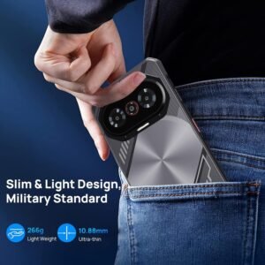 FOSSIBOT F114 Rugged Phone 6.67" HD+ – 16GB+128GB/TF 2TB, Android 15, Octa-Core, 50MP Camera, 5000mAh, IP68/IP69K Waterproof, Triple Slot/NFC/Face ID/GPS